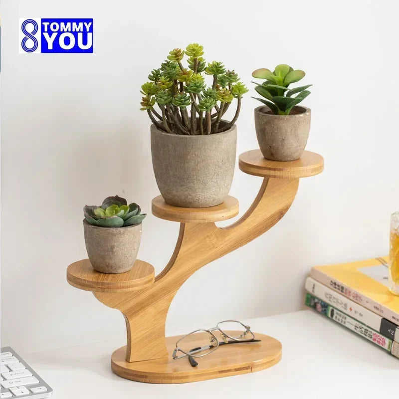 Étagère Porte Plante - Bambou - Mini Taille