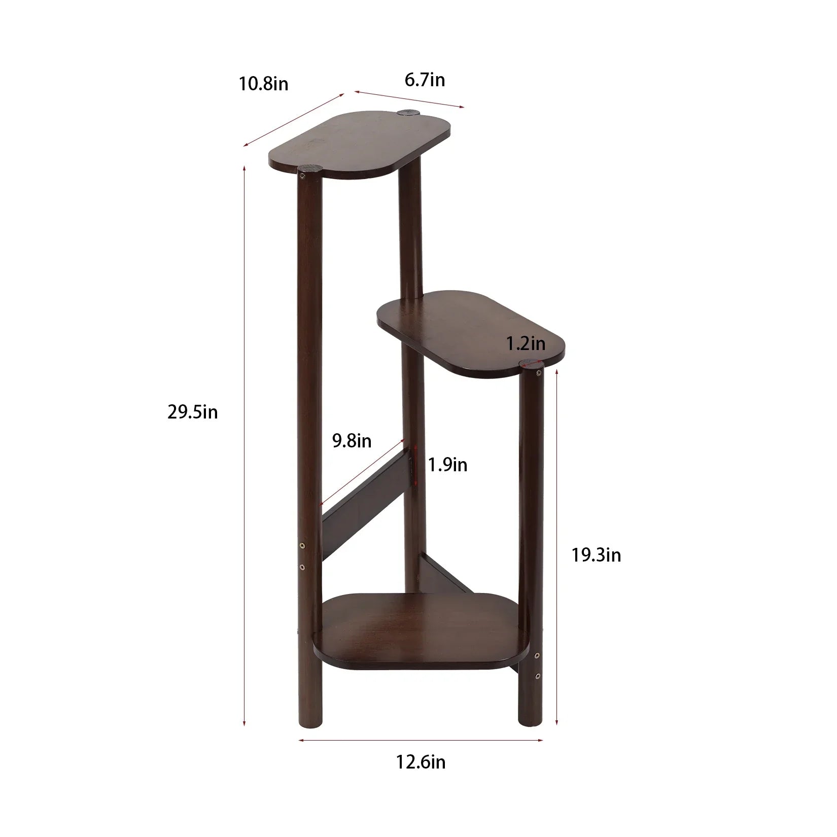 Porte-Plante Original - Bambou 3 Niveaux - Angle