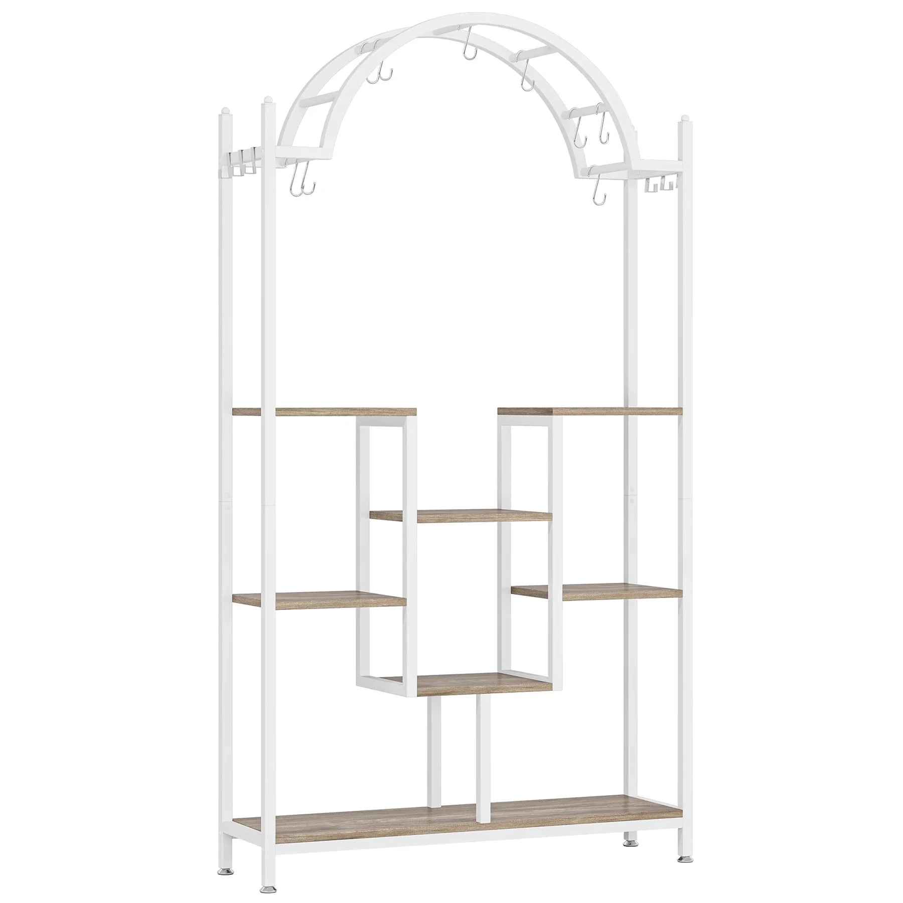 Support plante 5 niveaux - Métal arqué gris