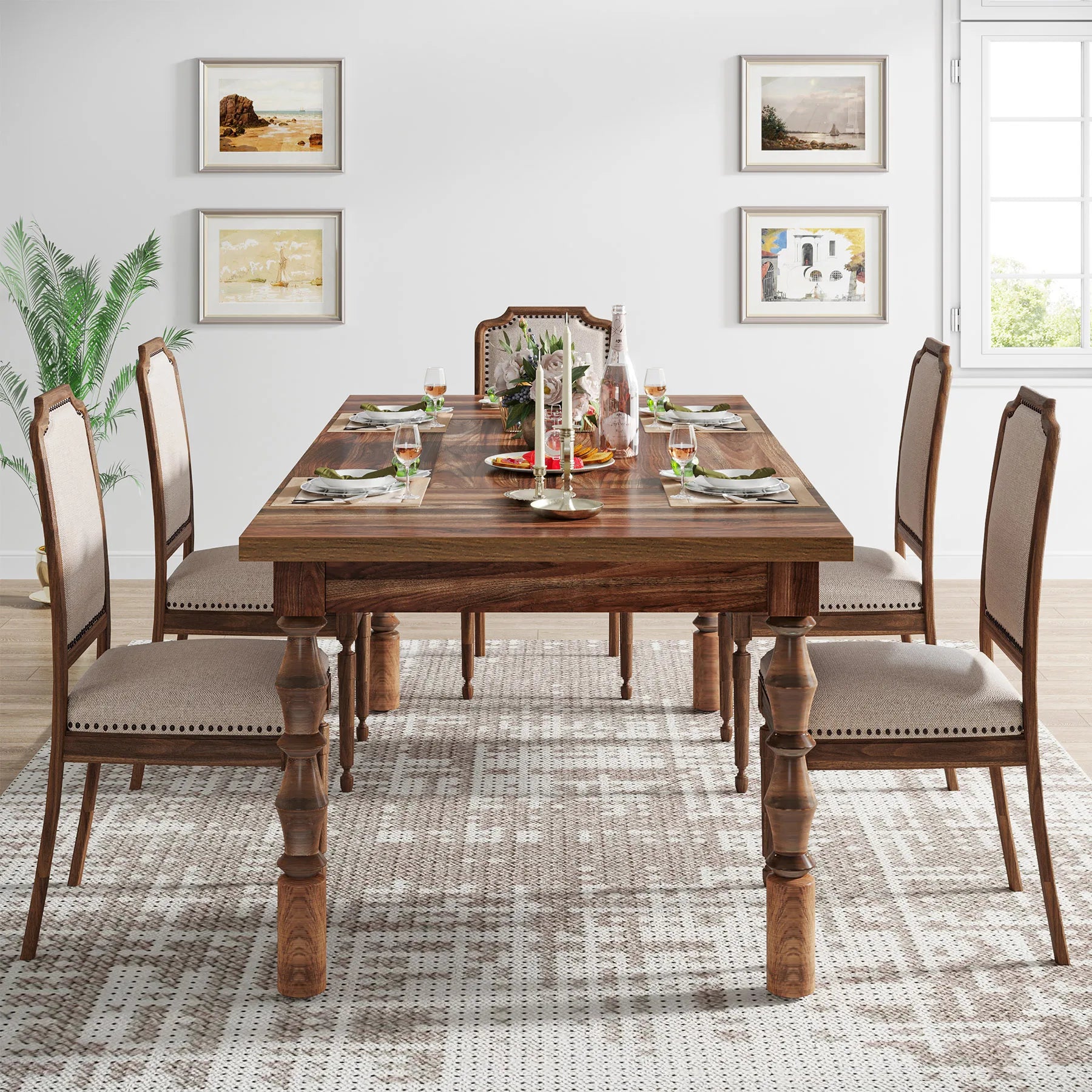 Table plante extérieure - Bois marron