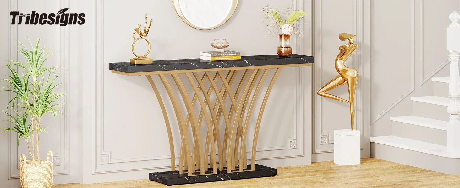 Table Plante - Or et métal