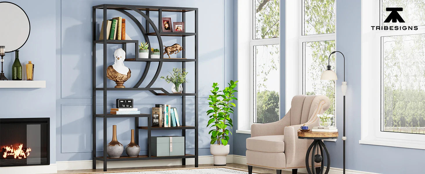 Étagère plante 6 niveaux - Bois industriel