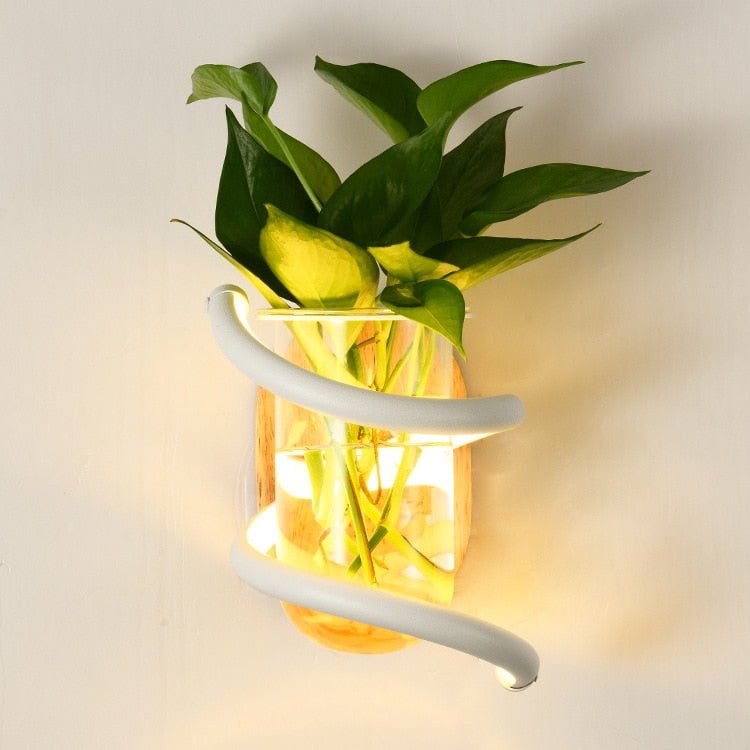 Porte-plante mural luminaire - Lucia