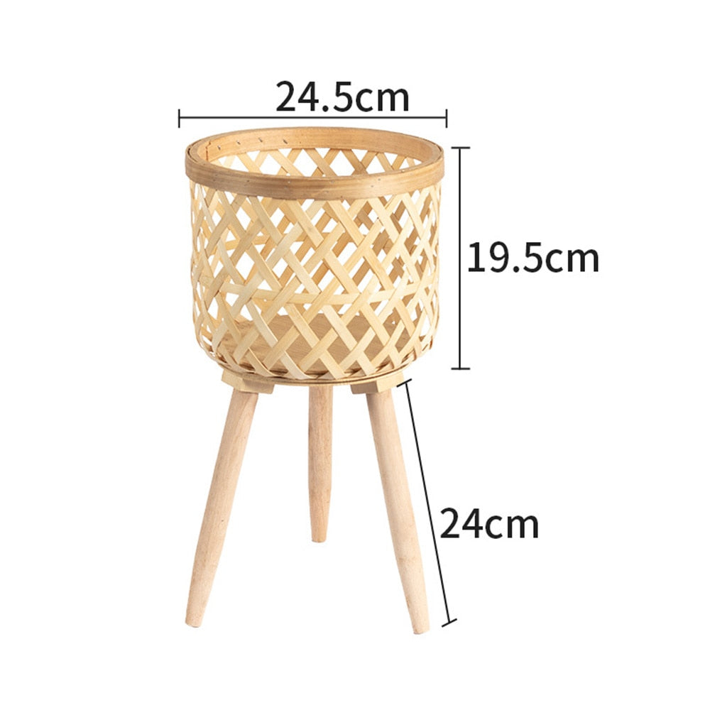 Porte-plante artisanal en bambou - La Tya