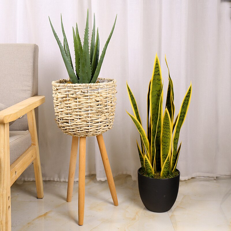 Porte-plante artisanal en bois - La Nala