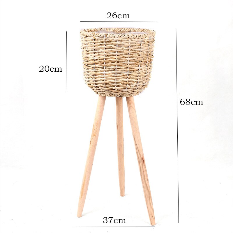 Porte-plante artisanal en bois - La Nala