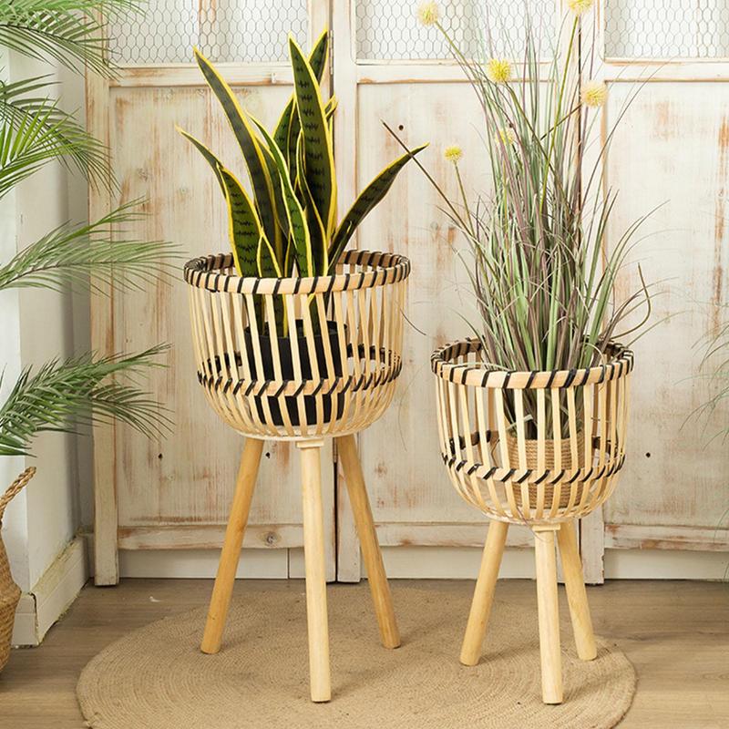 Porte-plante artisanal en bambou - La Lya