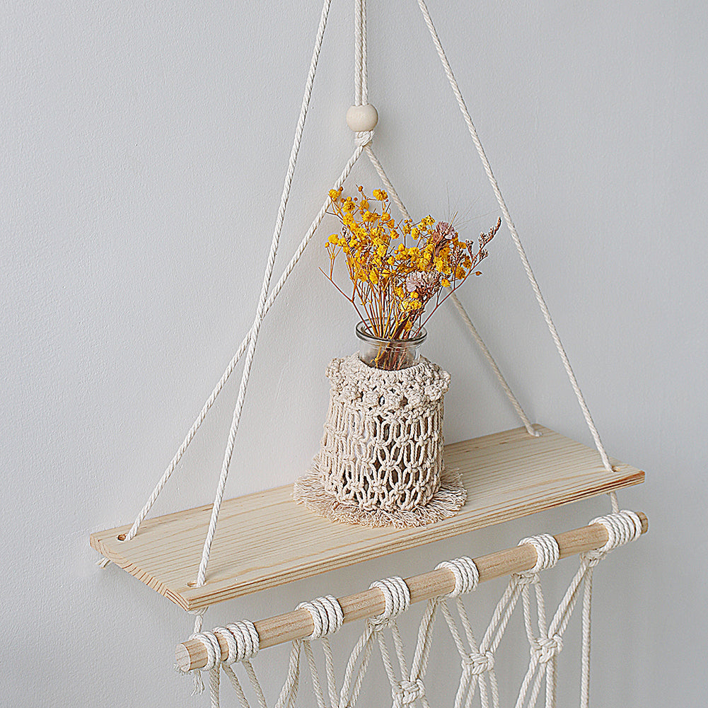 Suspension murale pour plante en macramé - La Bohème