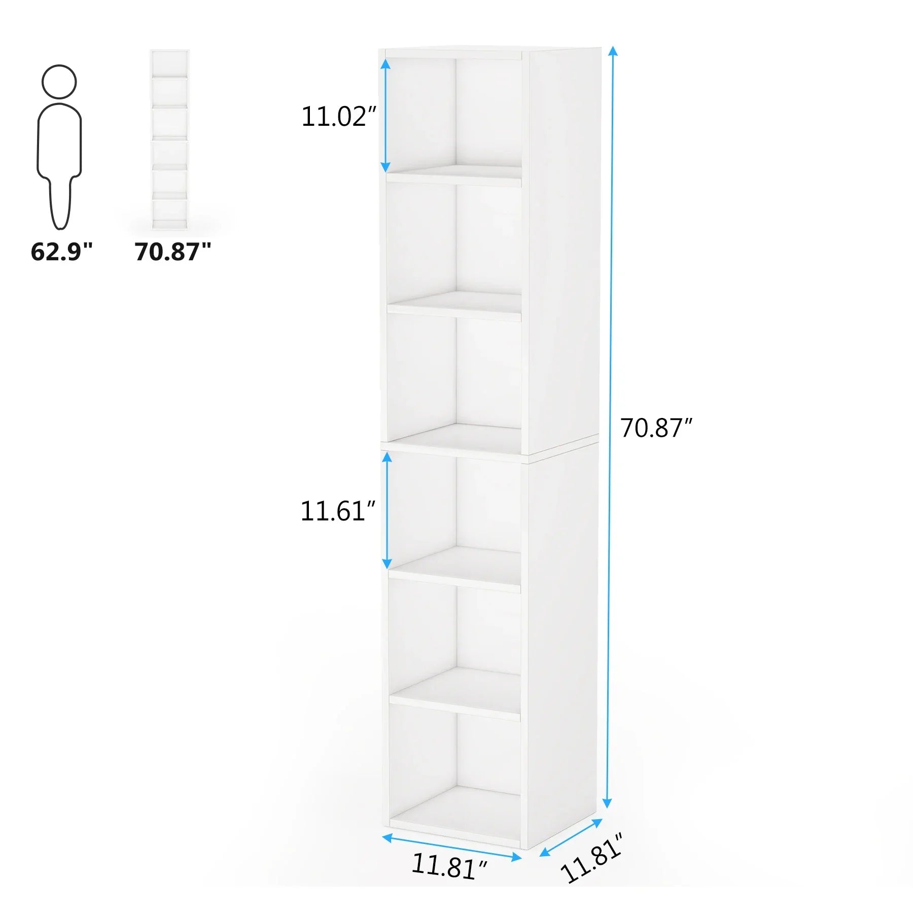 Étagère plante étroite - Blanc moderne