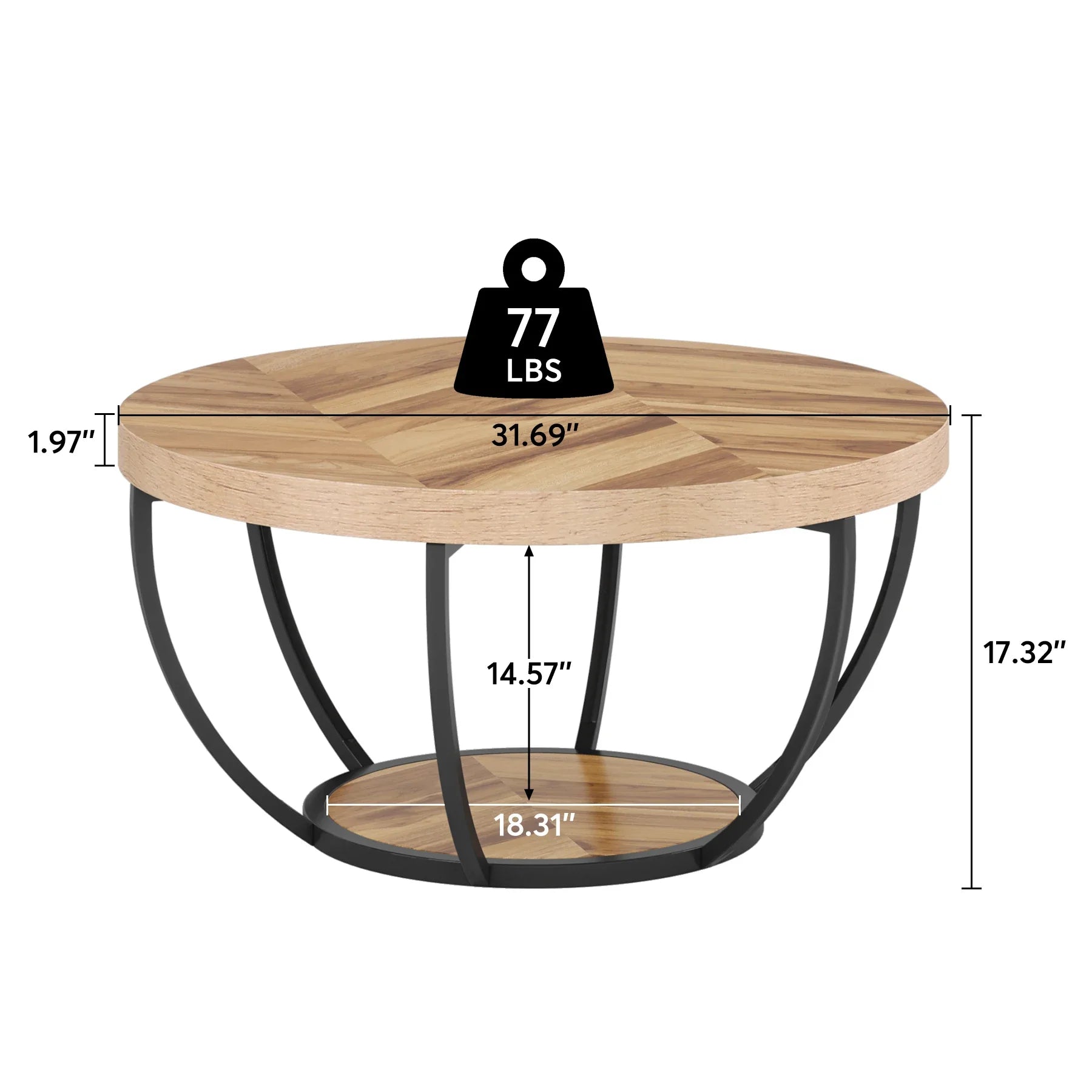 Table plante ronde - Bois industriel