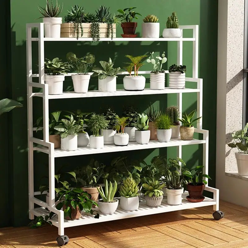 Plant Stand  Flower Stand 3/4 Tier Flower Shelf Planter Rack Storage Organizer Display Indoor Garden Balcony Floor-standing Rack